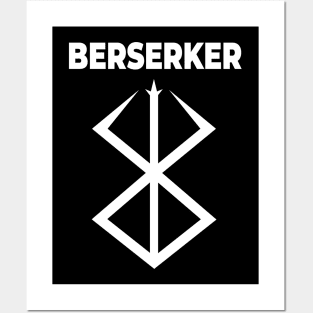 Berserker (White Text) Posters and Art